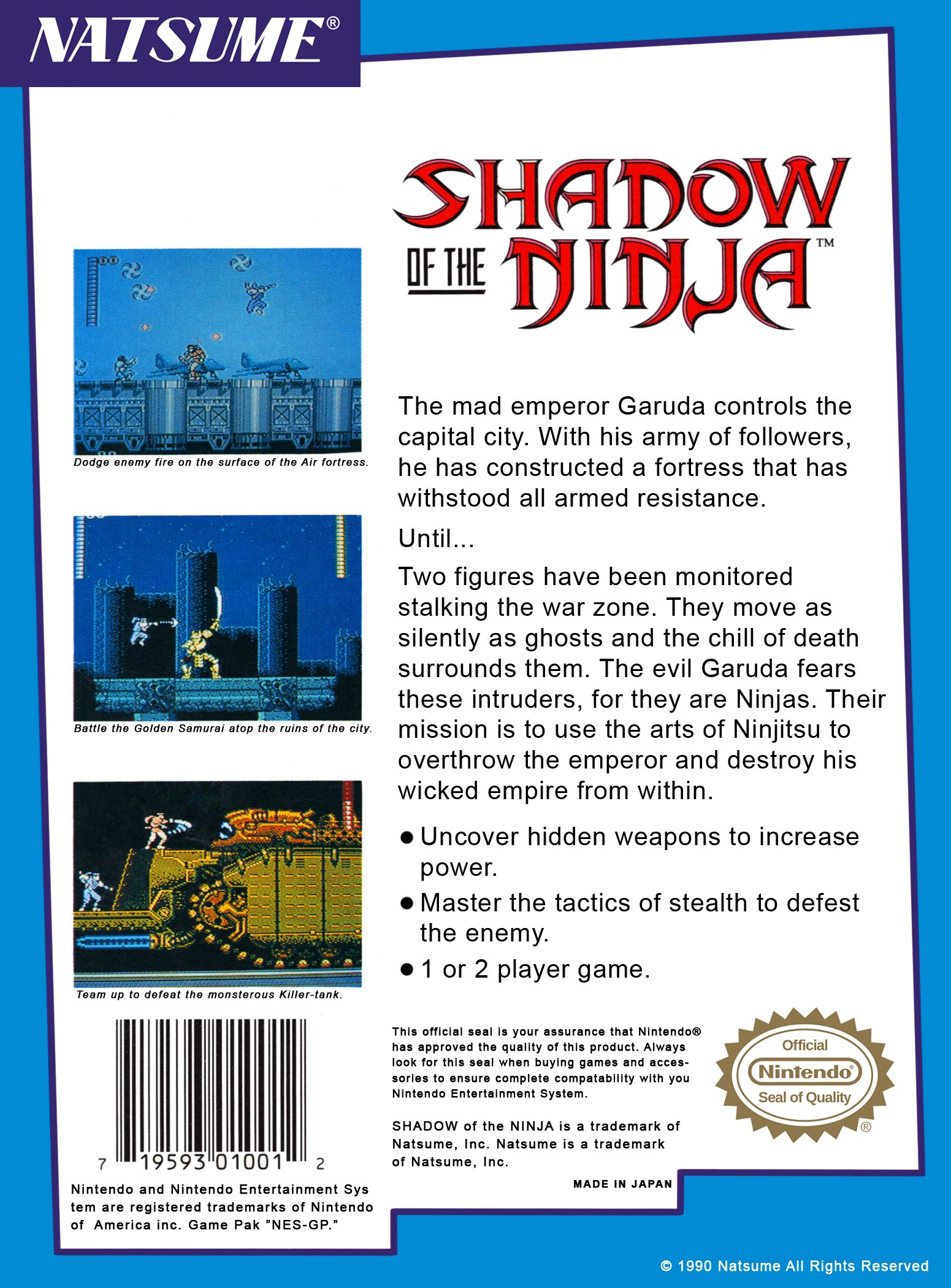 video game Shadow of the Ninja Image