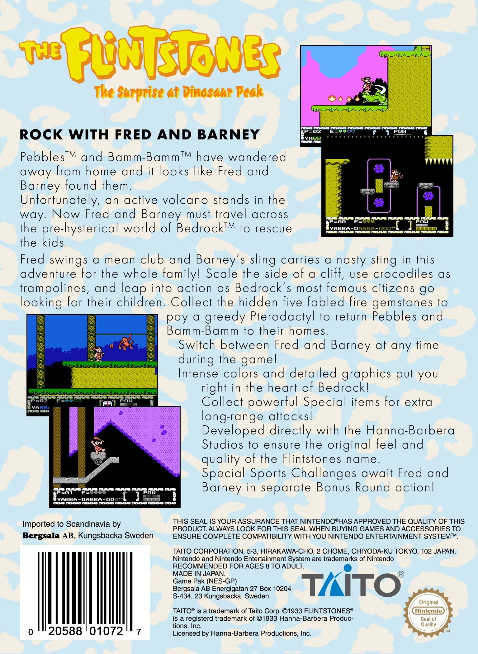 video game The Flintstones: The Surprise at Dinosaur Peak! Image