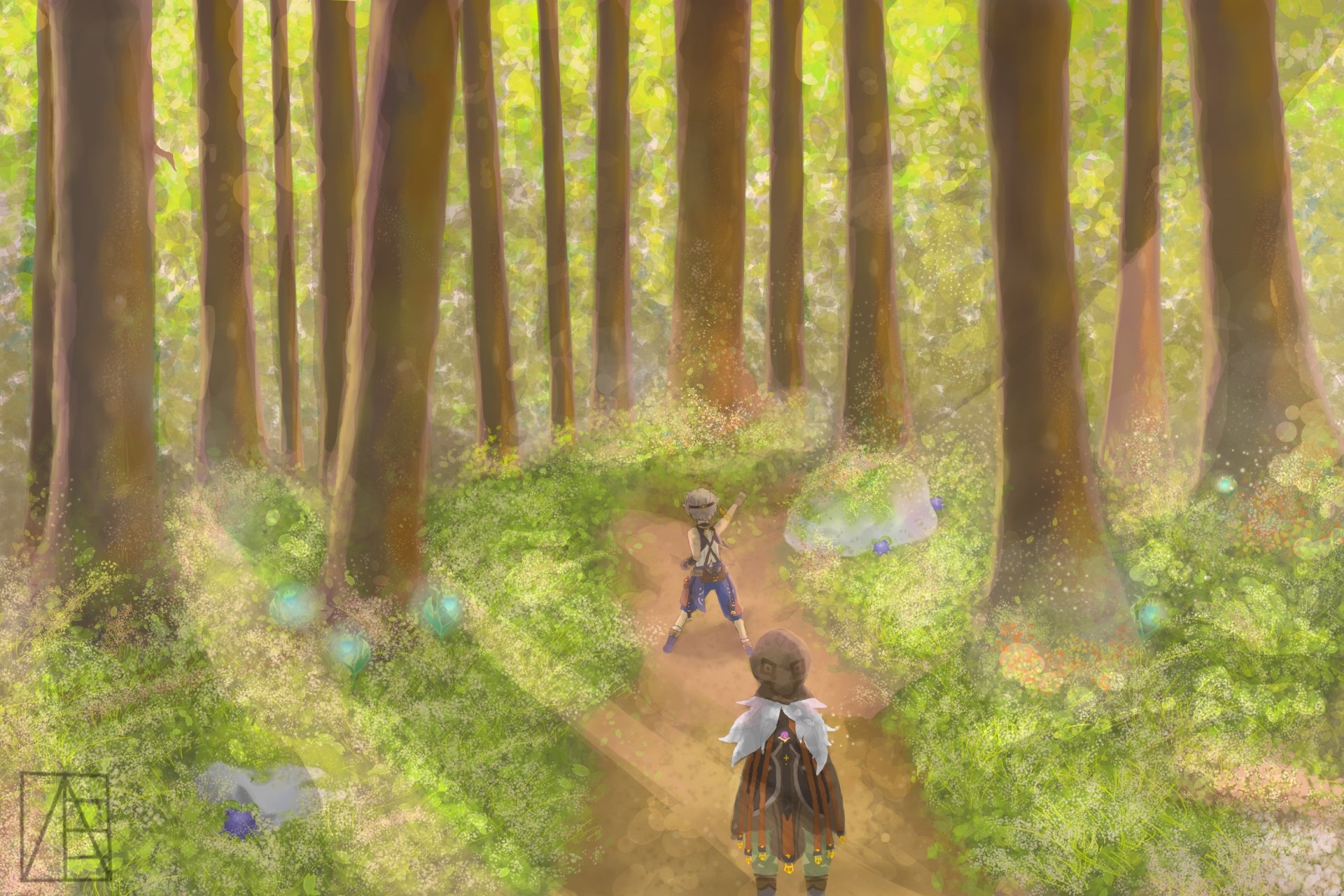 forest Genshin Impact Bennett (Genshin Impact) Razor (Genshin Impact) Image