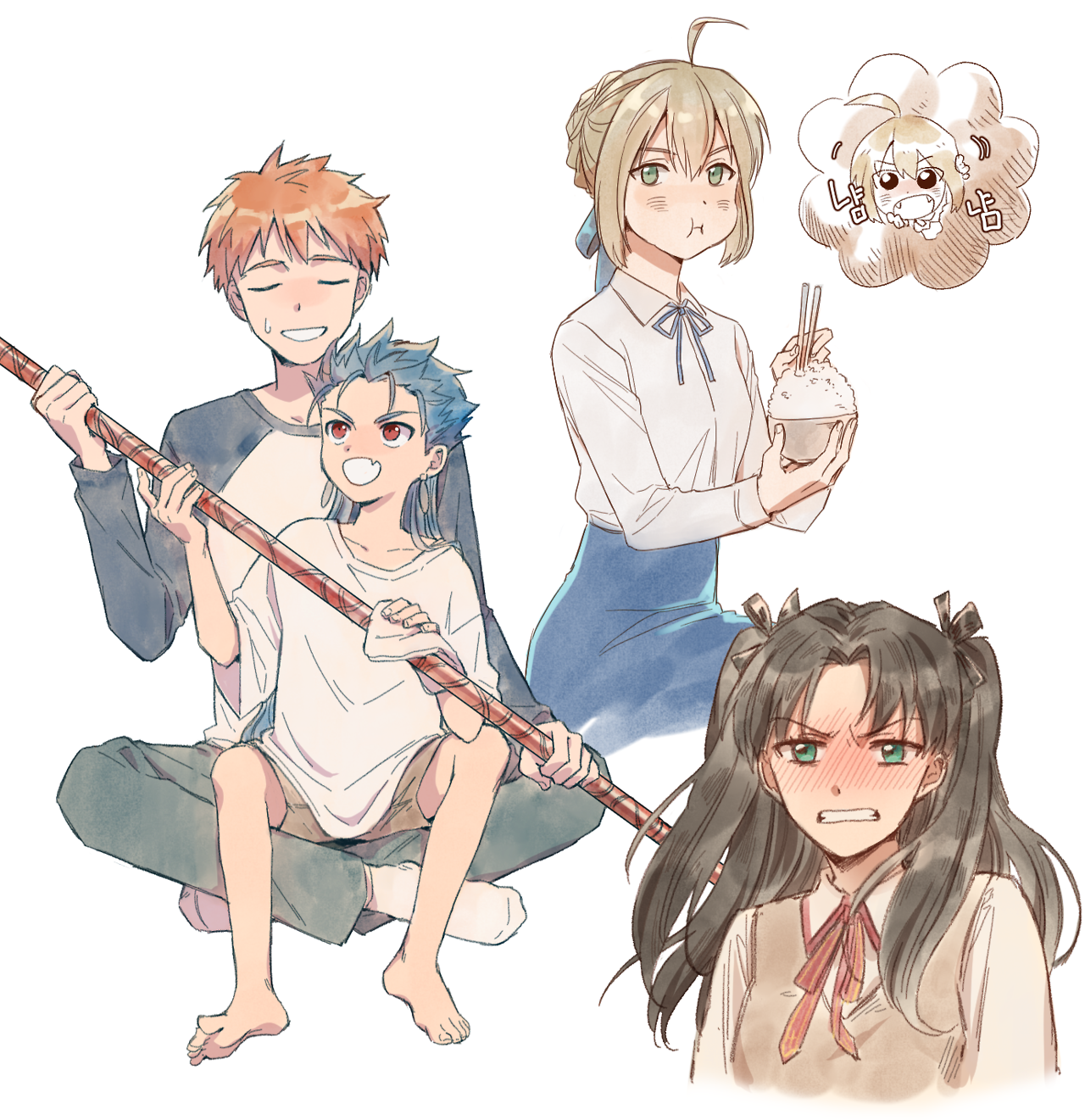 socks green eyes red eyes feet Lancer (Fate/Stay Night) Anime Fate/Stay Night Image