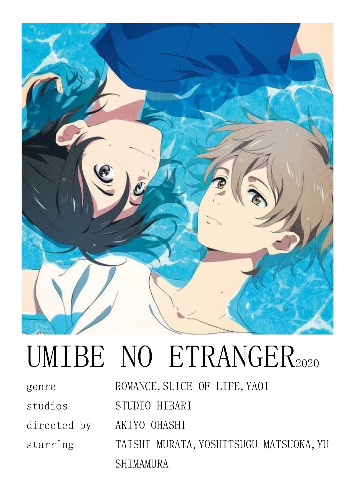 Umibe no ETRANGER minimalist poster by 1991king
