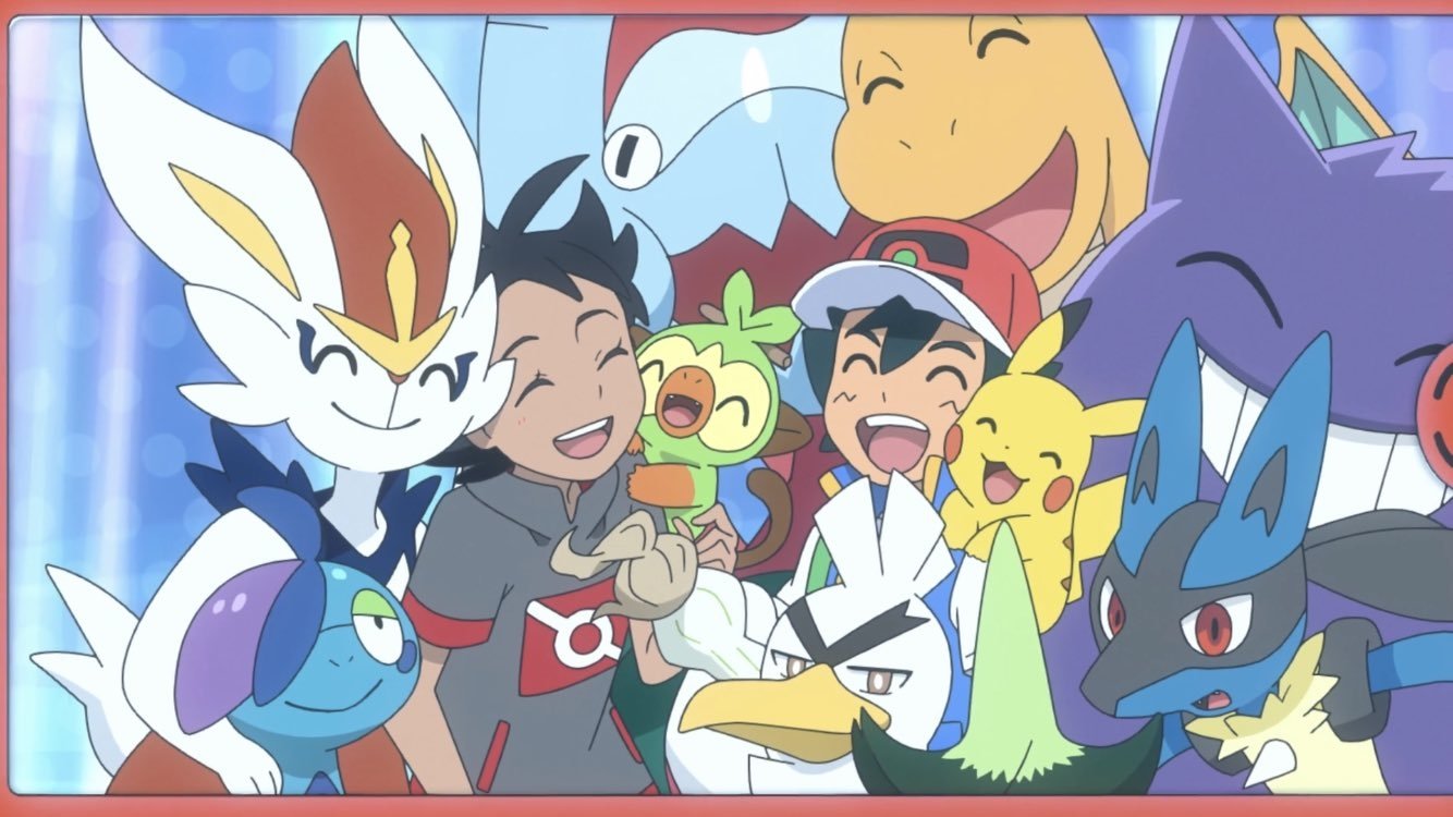 black hair Sirfetch'd (Pokémon) Grookey (Pokémon) Lucario (Pokémon) Dragonite (Pokémon) Cinderace (Pokémon) Goh (Pokémon) Ash Ketchum Anime Pokemon Image