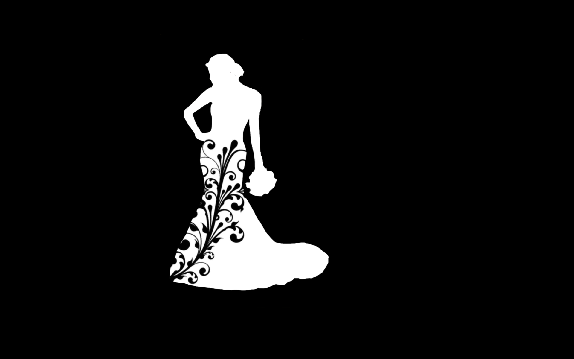 silhouette wedding dress woman artistic Image