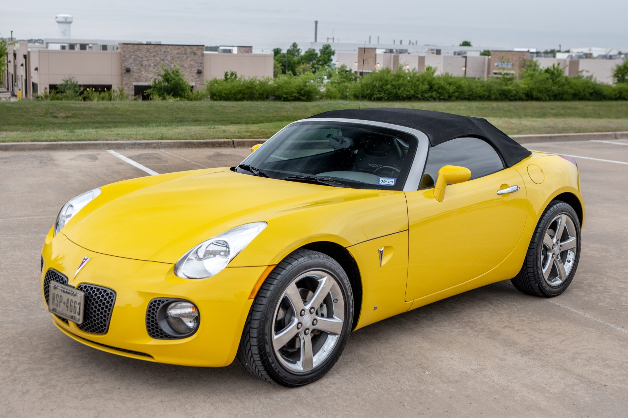 Download Car Yellow Car Convertible Vehicle Pontiac Solstice GXP Image