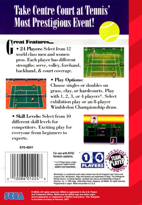 video game Wimbledon Championship Tennis Image