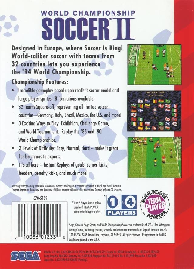 video game World Championship Soccer II Image