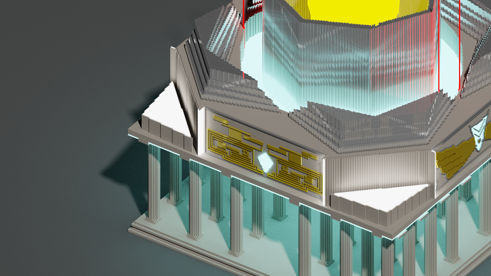 Voxel Greek artistic Digital Art Image