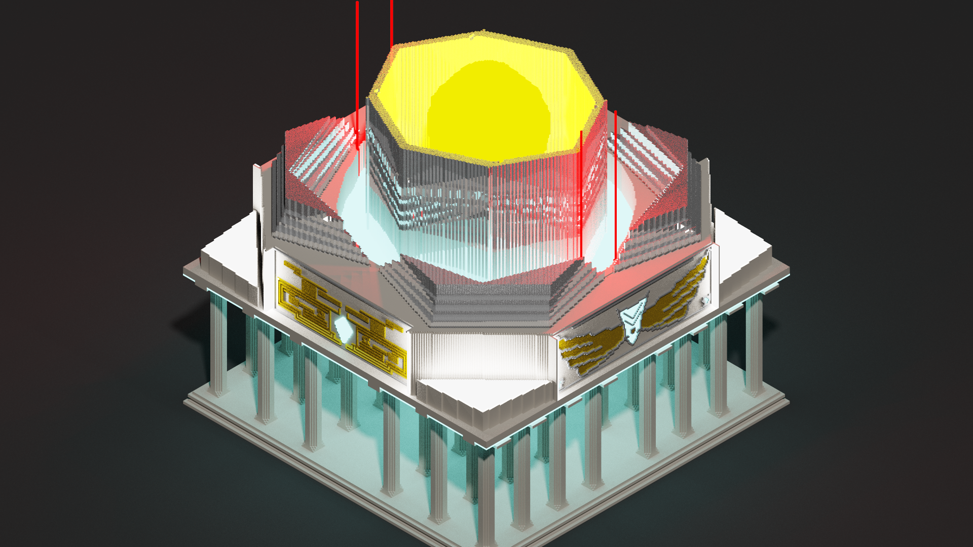 Voxel Greek artistic Digital Art Image