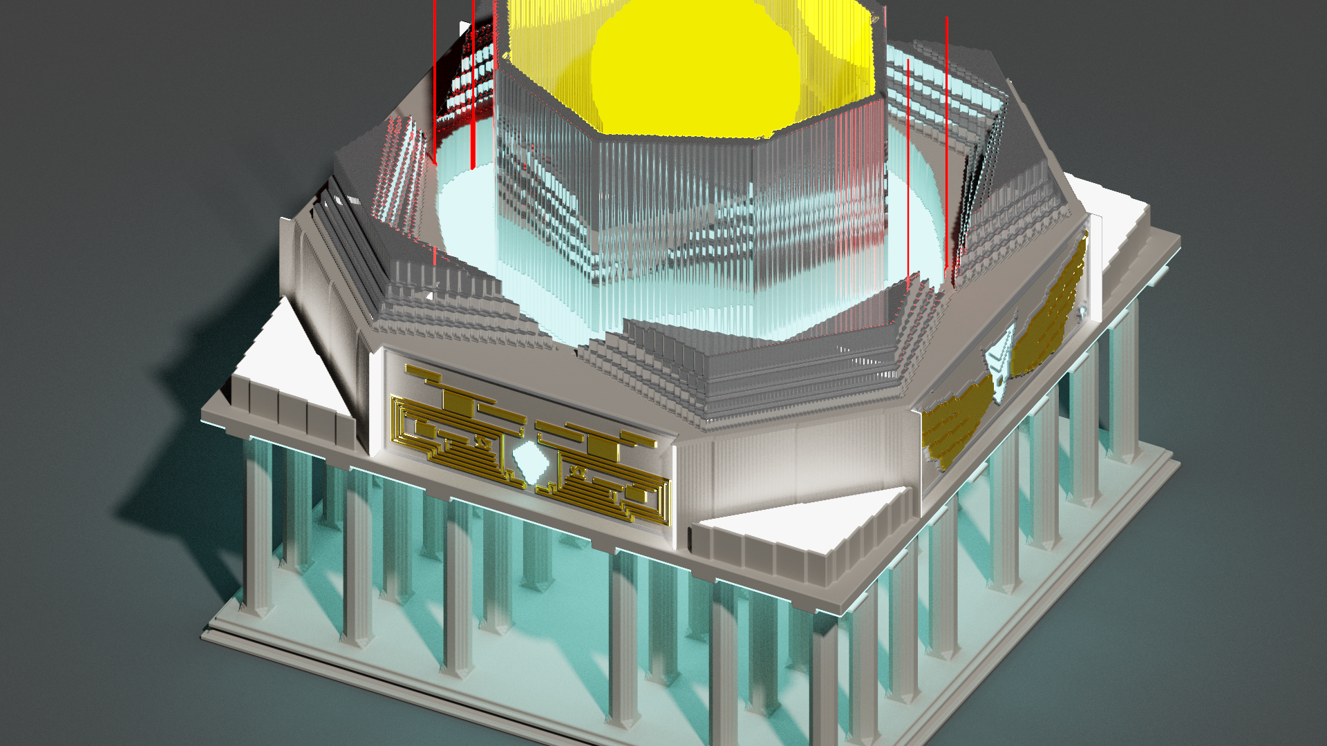 Voxel Greek artistic Digital Art Image