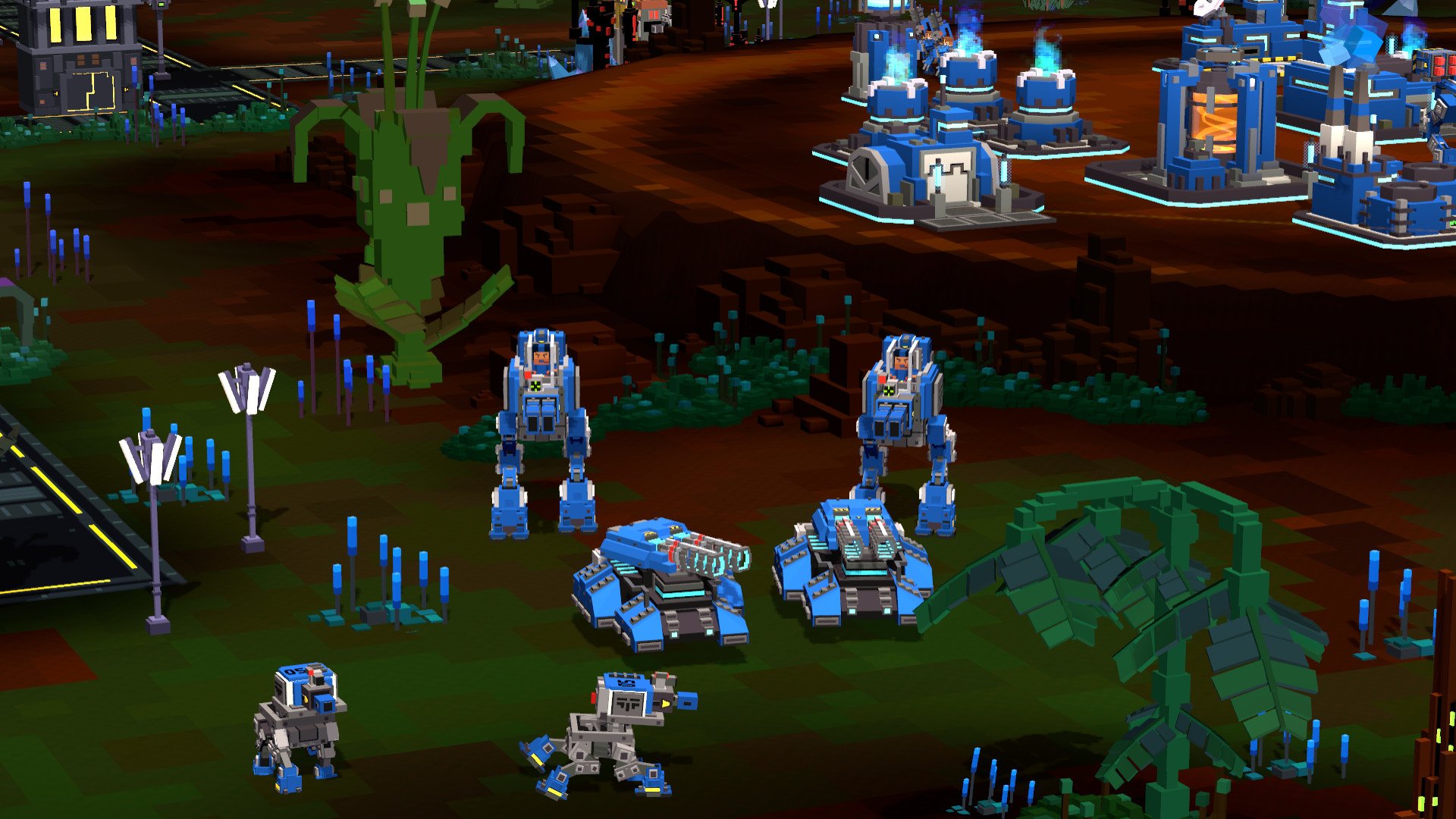 video game 8-Bit Invaders! robot Sci Fi landscape Image
