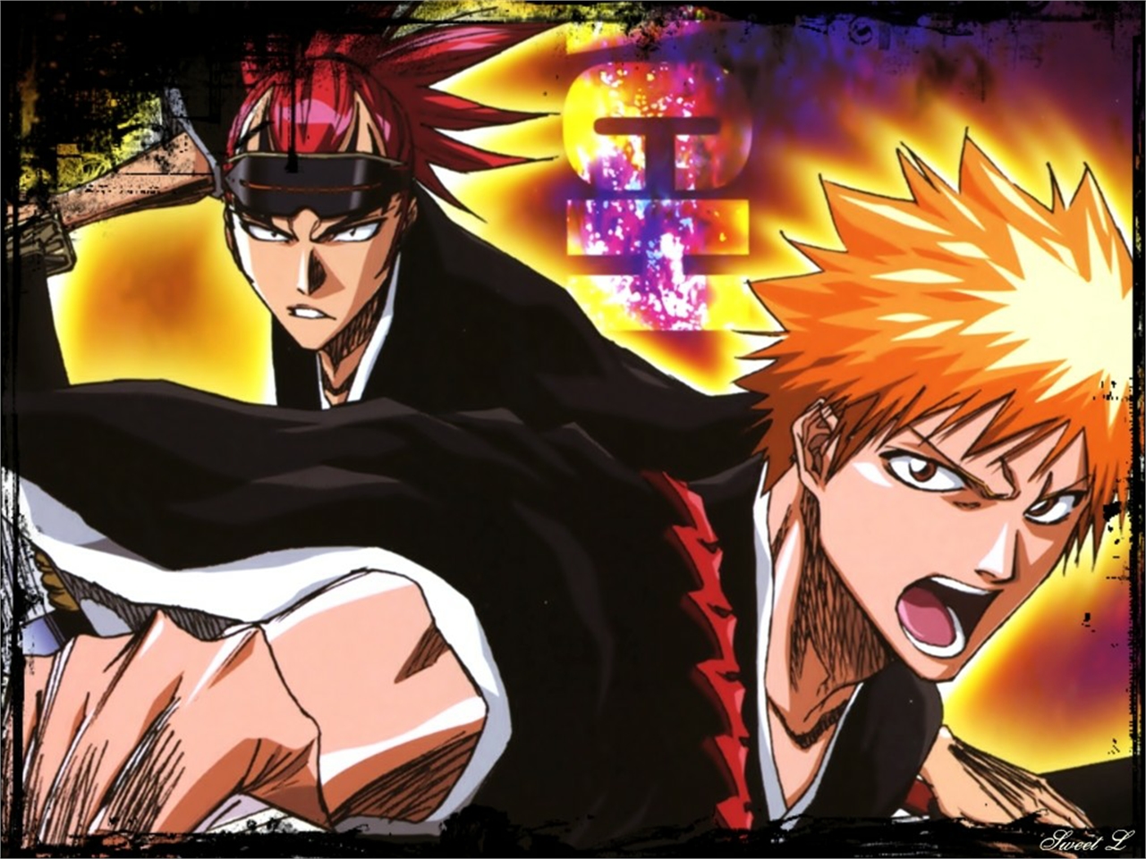 Комната ичиго. Ичиго и Абарай. Ичиго Куросаки и Ренджи. Renji vs Ichigo. Комната Ичиго Куросаки.