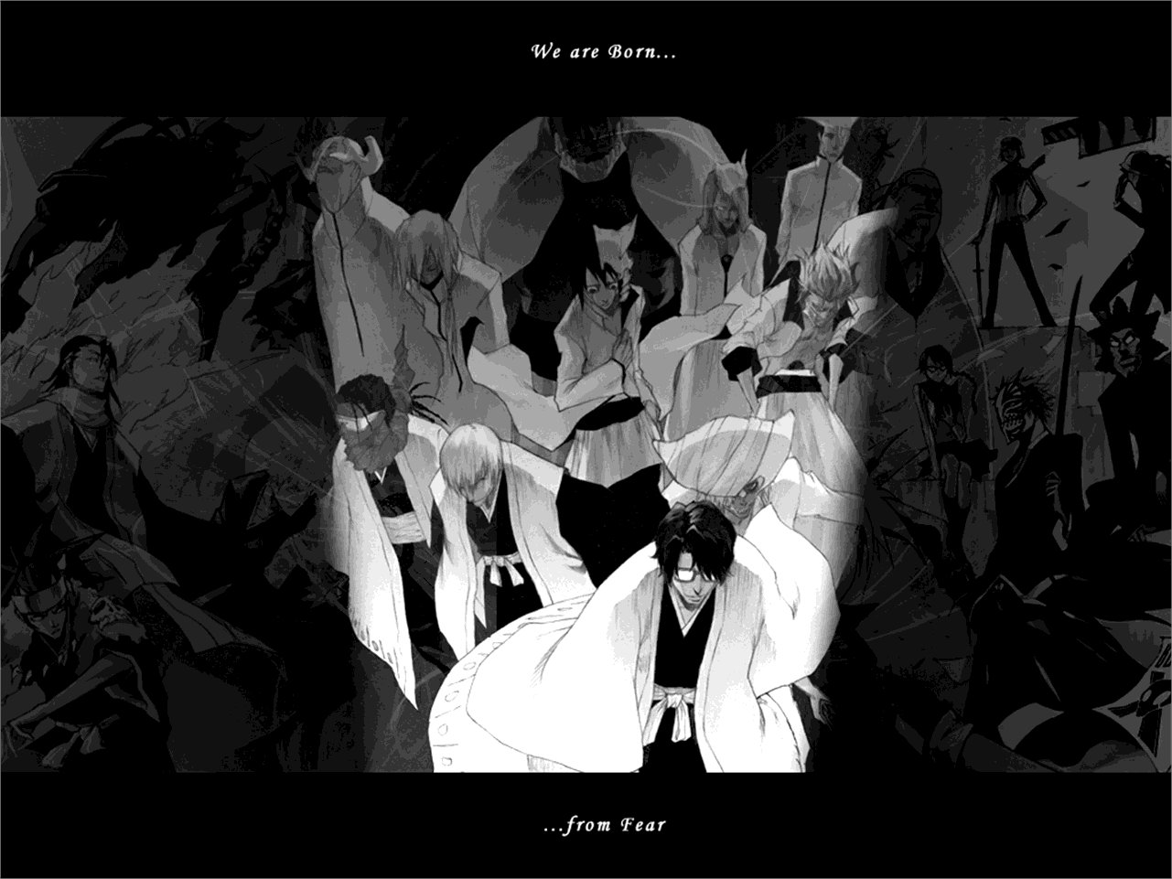 Baraggan Louisenbairn Nnoitra Gilga Yammy Llargo Aaroniero Arruruerie Tier Halibel Kaname Tosen Ulquiorra Cifer Grimmjow Jaegerjaquez Gin Ichimaru Sōsuke Aizen Anime Bleach Image