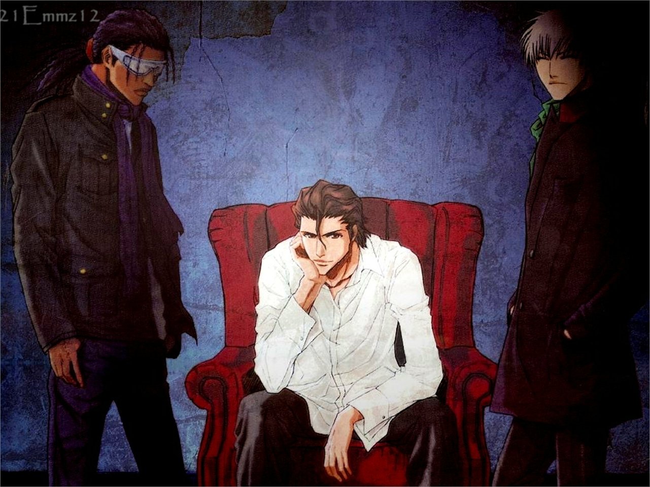 Kaname Tosen Gin Ichimaru Sōsuke Aizen Anime Bleach Image