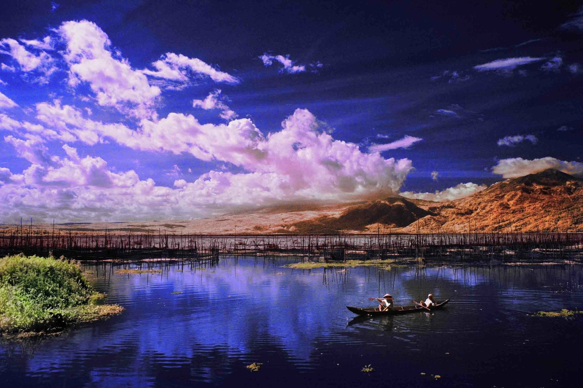  Infrared Photography chinese fishermen