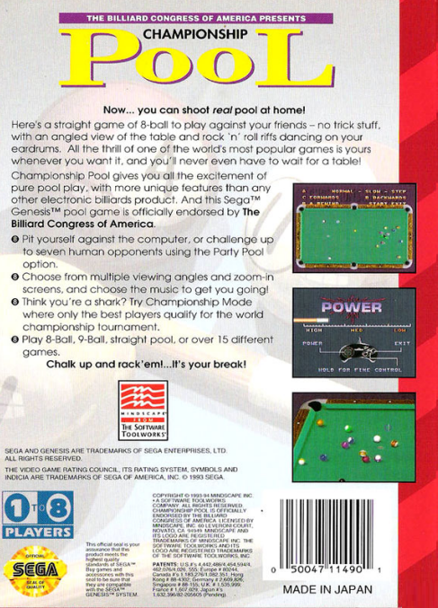 video game Championship Pool Image