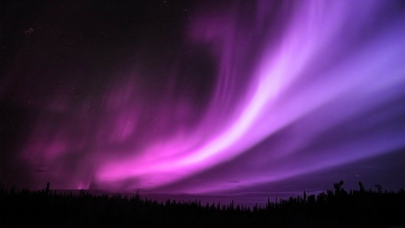 purple nature aurora borealis Image