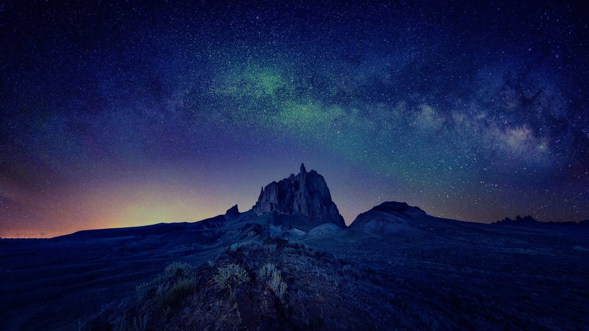 starry sky Milky Way nature aurora borealis Image