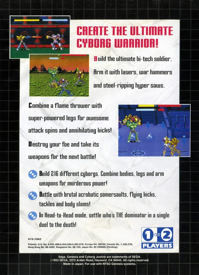 video game Cyborg Justice Image
