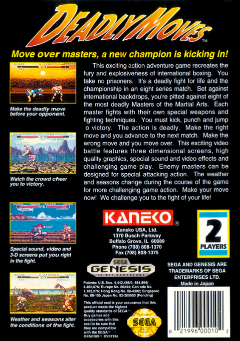 video game Deadly Moves Image