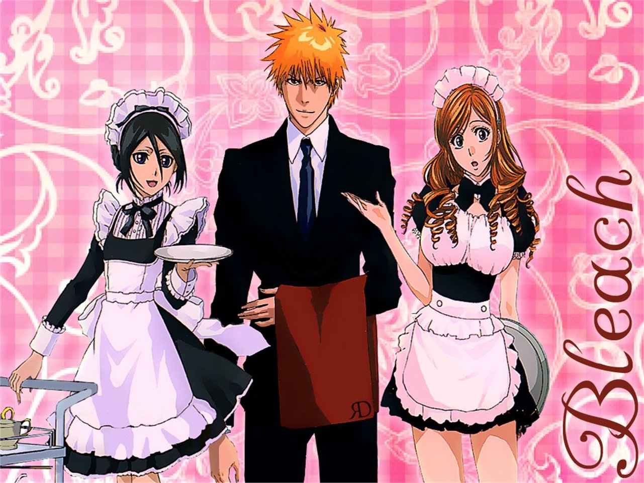 Orihime Inoue Rukia Kuchiki Ichigo Kurosaki Anime Bleach Image
