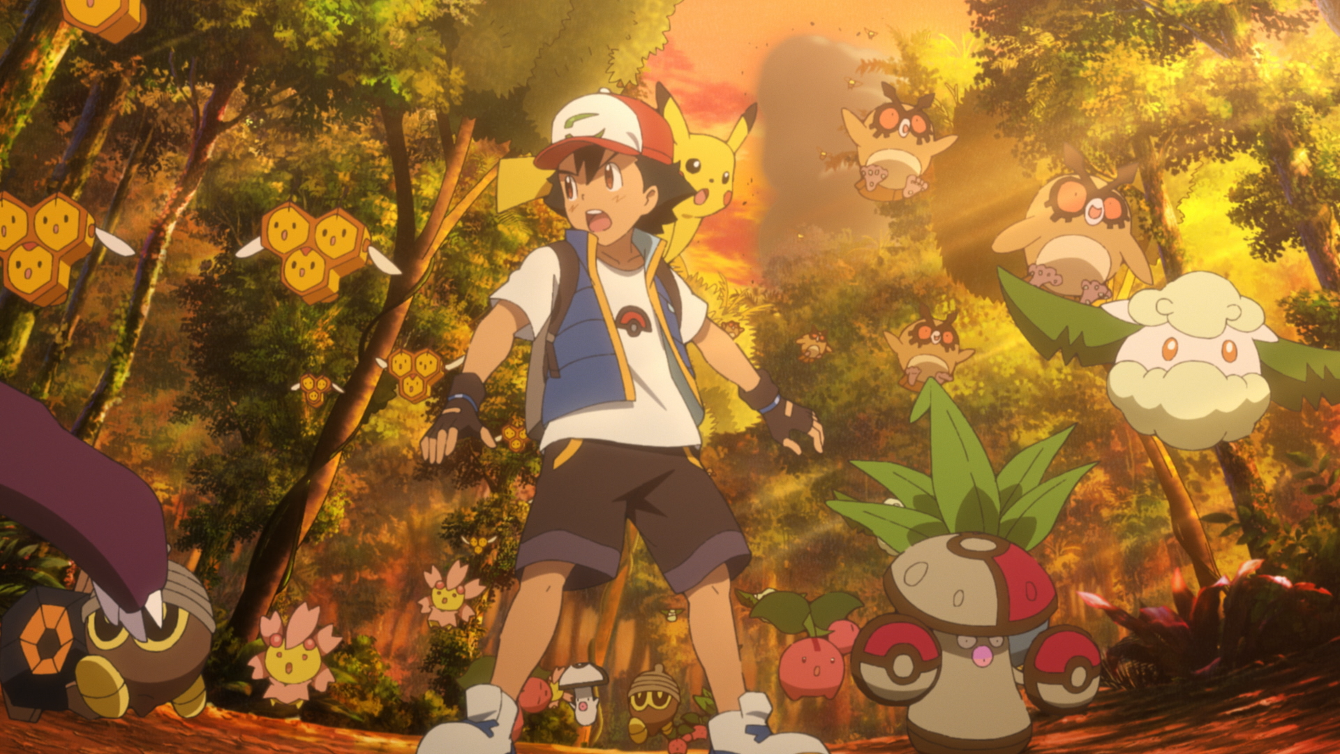 Pokemon Pikachu Ash Ketchum Anime Pokémon the Movie: Secrets of the Jungle Image