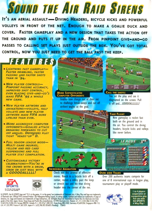 video game FIFA Soccer 95 Image