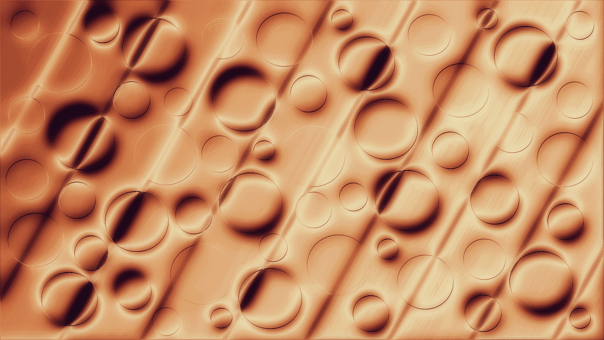 Cream Brown Abstract 3D Circles by lonewolf6738 by lonewolf6738