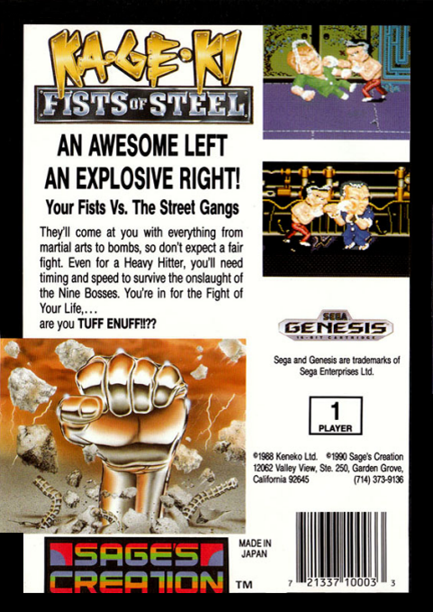 video game Ka-Ge-Ki: Fists of Steel Image
