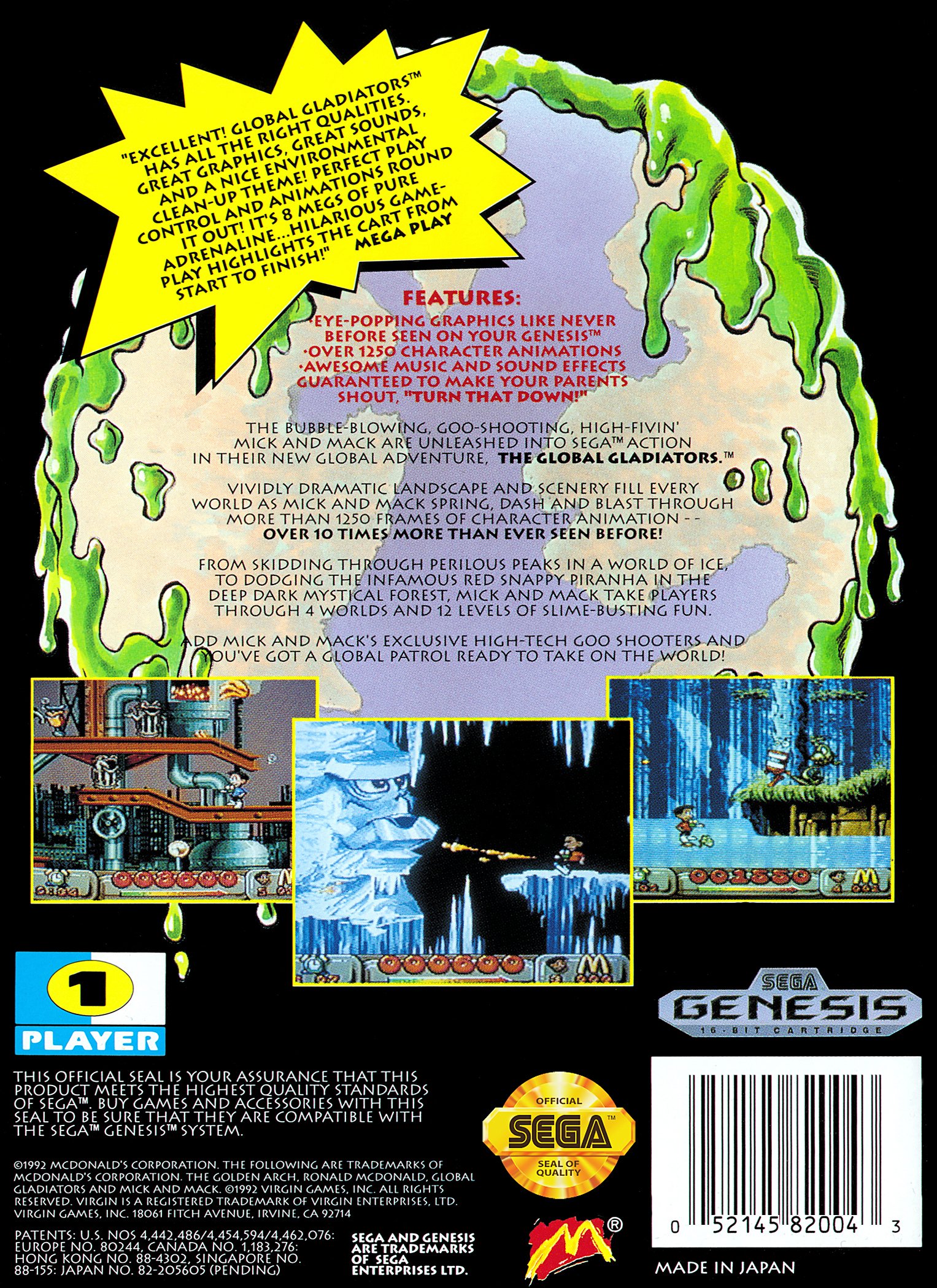 video game Mick & Mack as the Global Gladiators Image