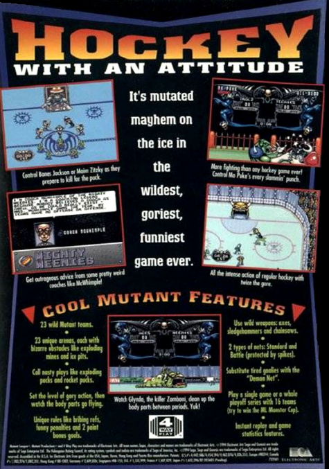 video game Mutant League Hockey Image