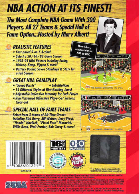 video game NBA Action '94 Image