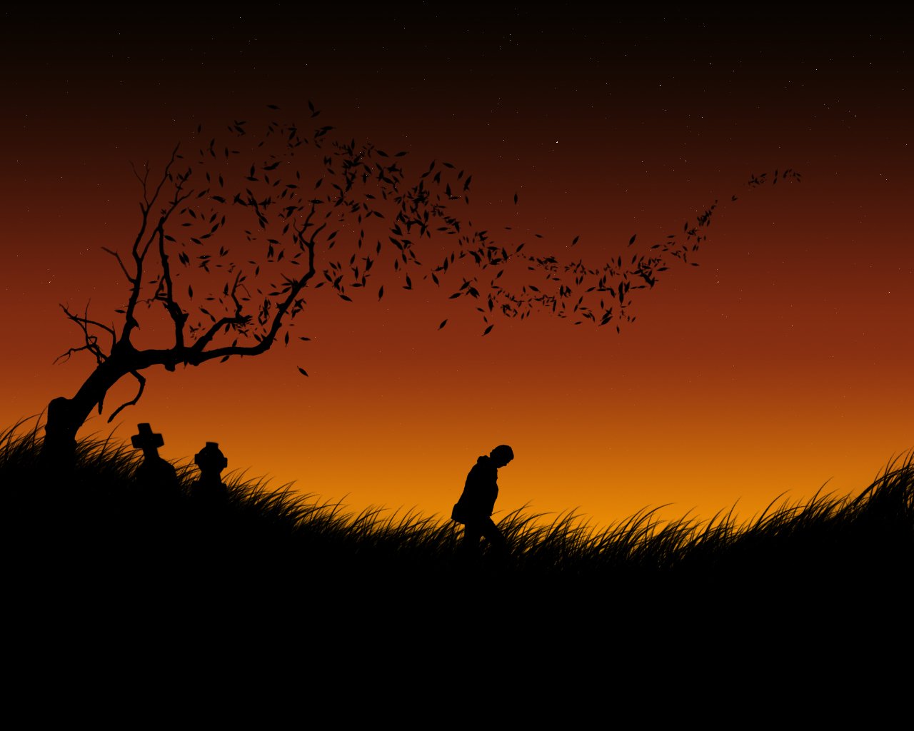 cemetery sunset artistic human Image