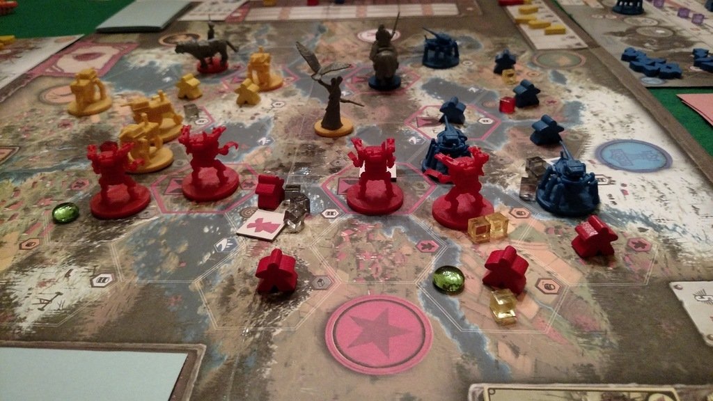 man made scythe board game strategy game miniatures Image