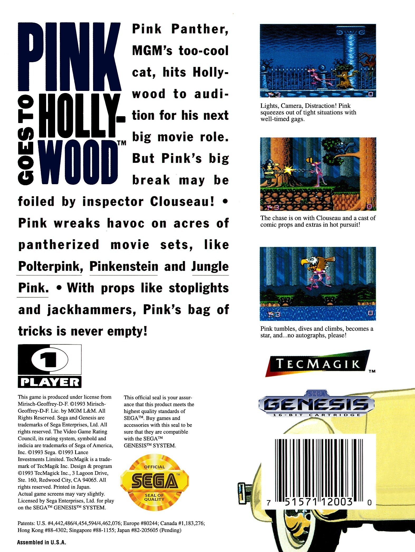 video game Pink Goes to Hollywood Image