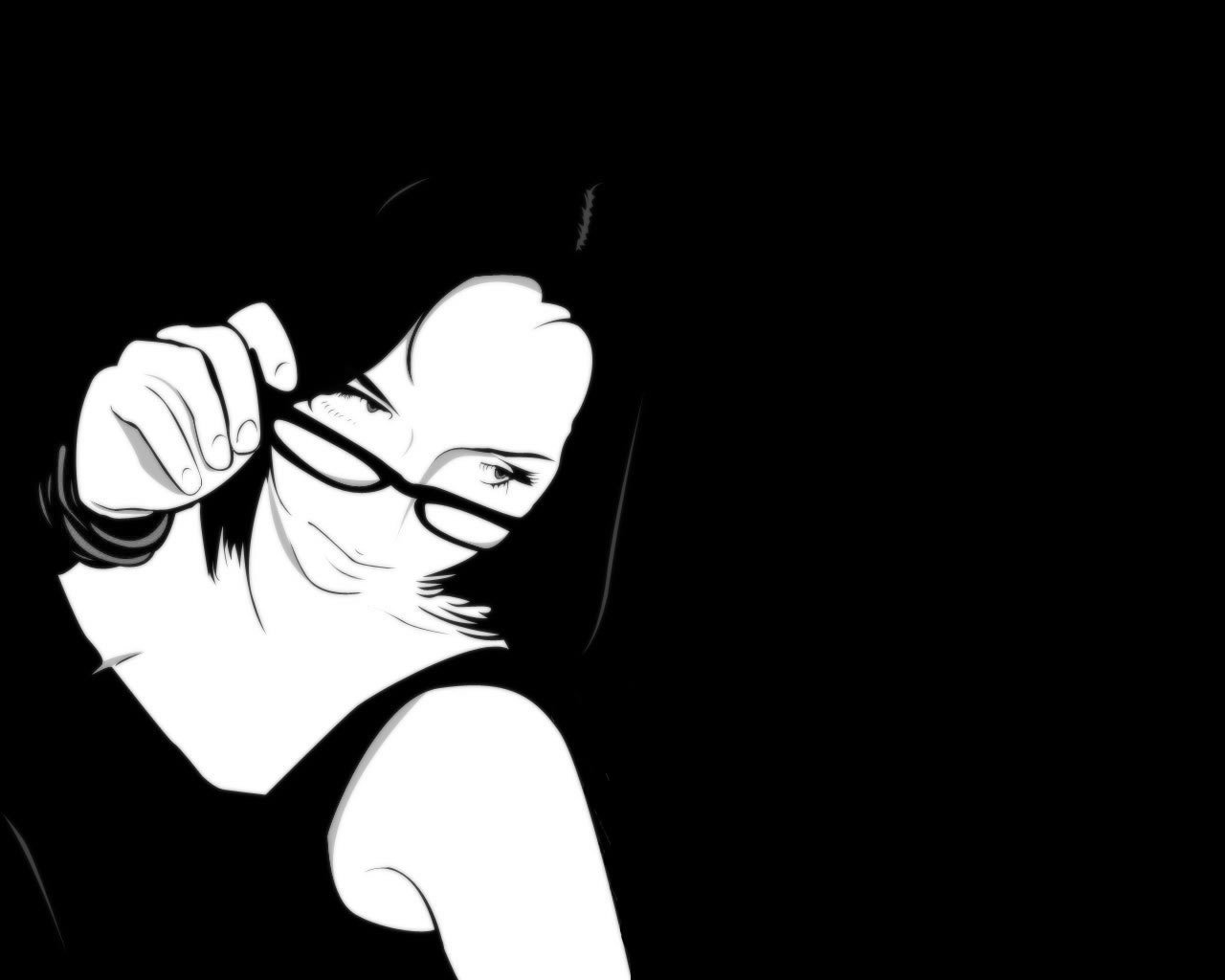 glasses woman artistic Image