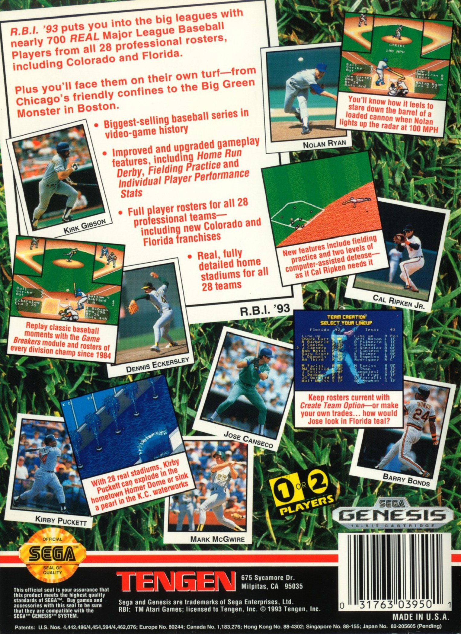 video game R.B.I. Baseball '93 Image