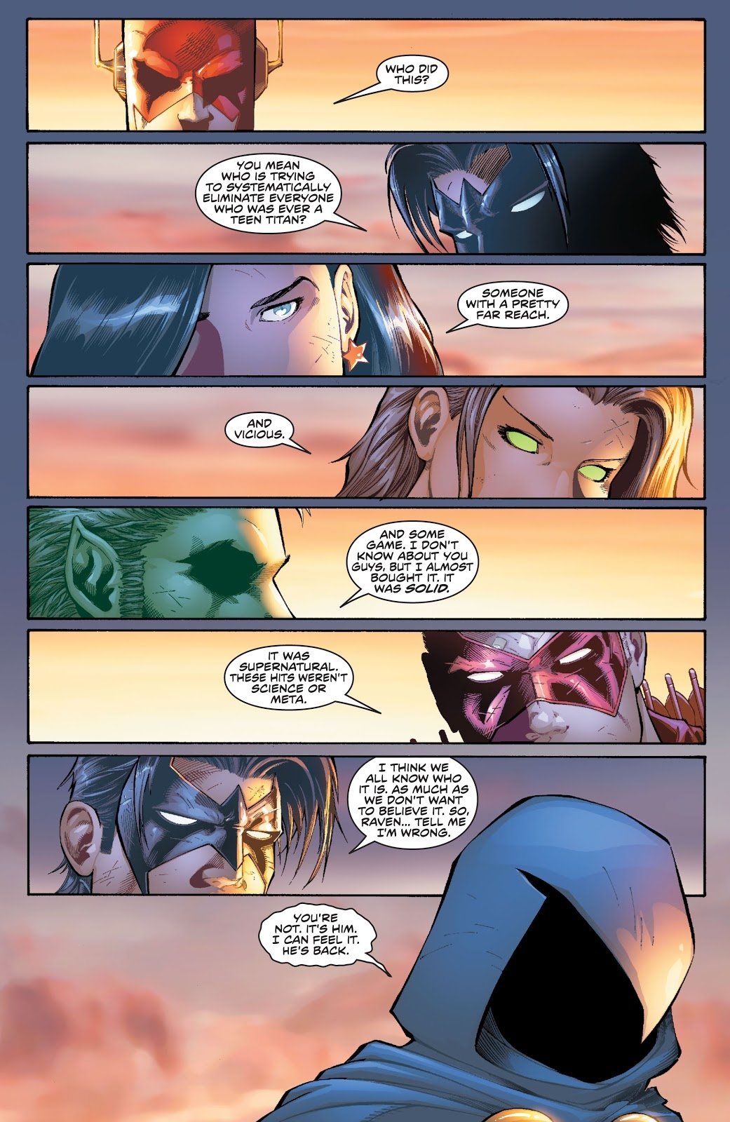 Dick Grayson Wally West Raven (DC Comics) Red Arrow Roy Harper Beast Boy Starfire (DC Comics) Donna Troy Nightwing Flash Comic Titans Together Image