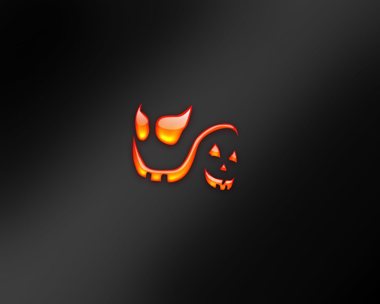 A smiling cat and pumpkin artwork in vibrant orange, capturing the playful spirit of Halloween festivities.