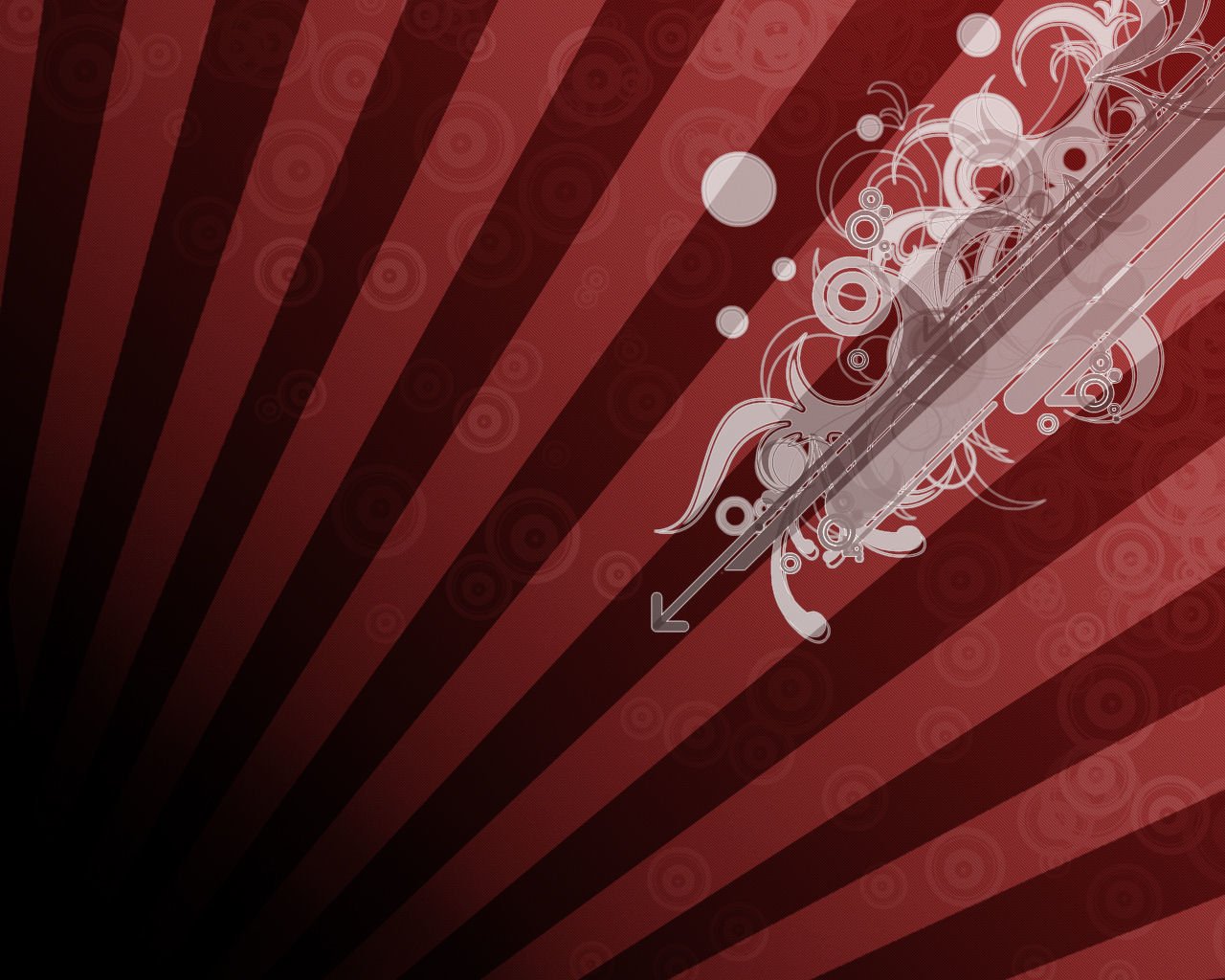 Artistic vector design featuring dynamic swirls and geometric shapes on a red striped background, creating a visually striking contrast.