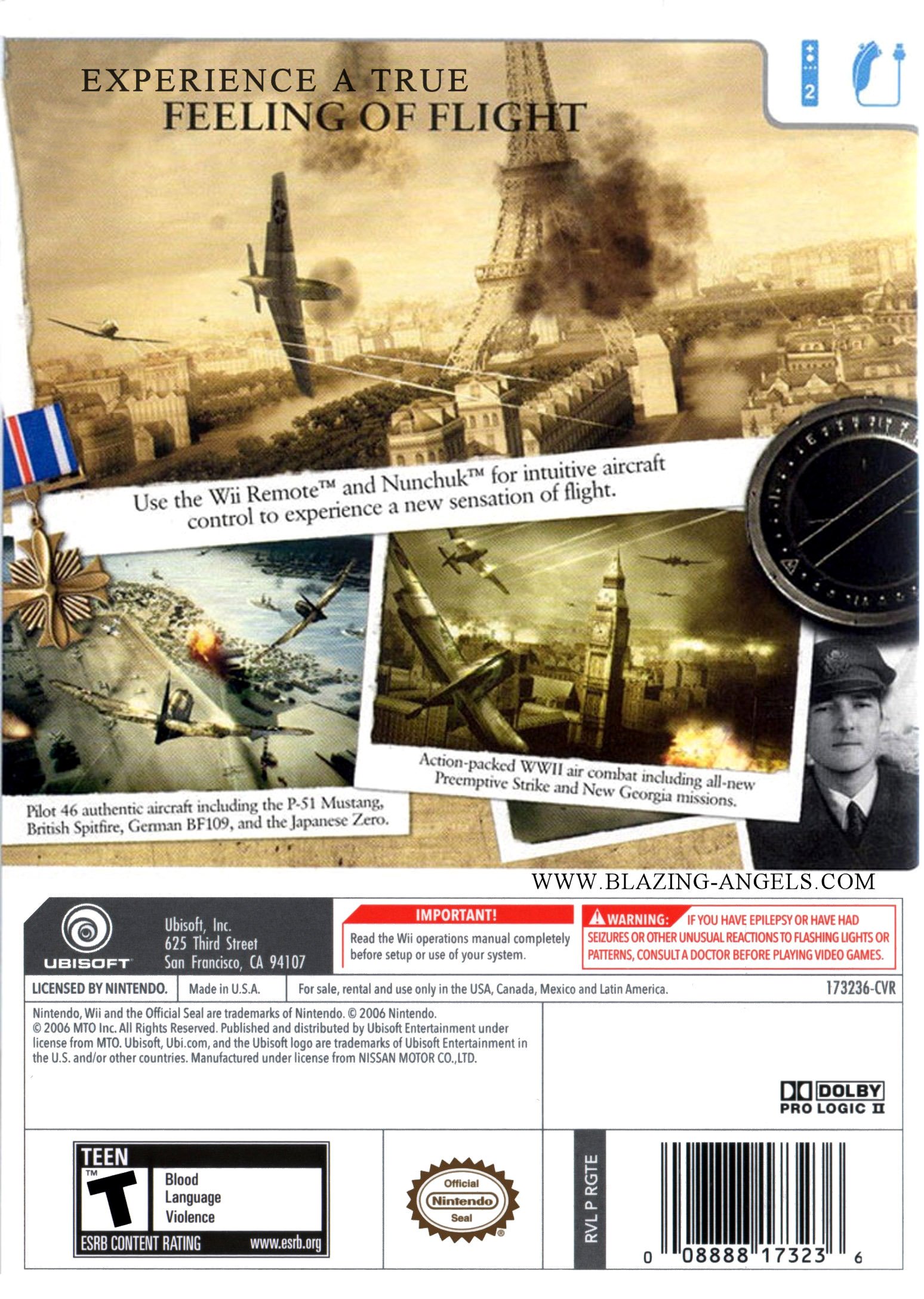 video game Blazing Angels: Squadrons of WWII Image