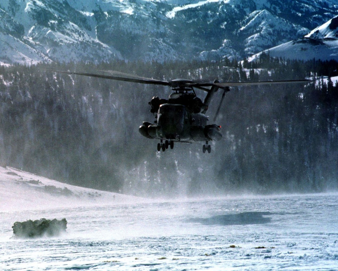 Military Chopper Landing