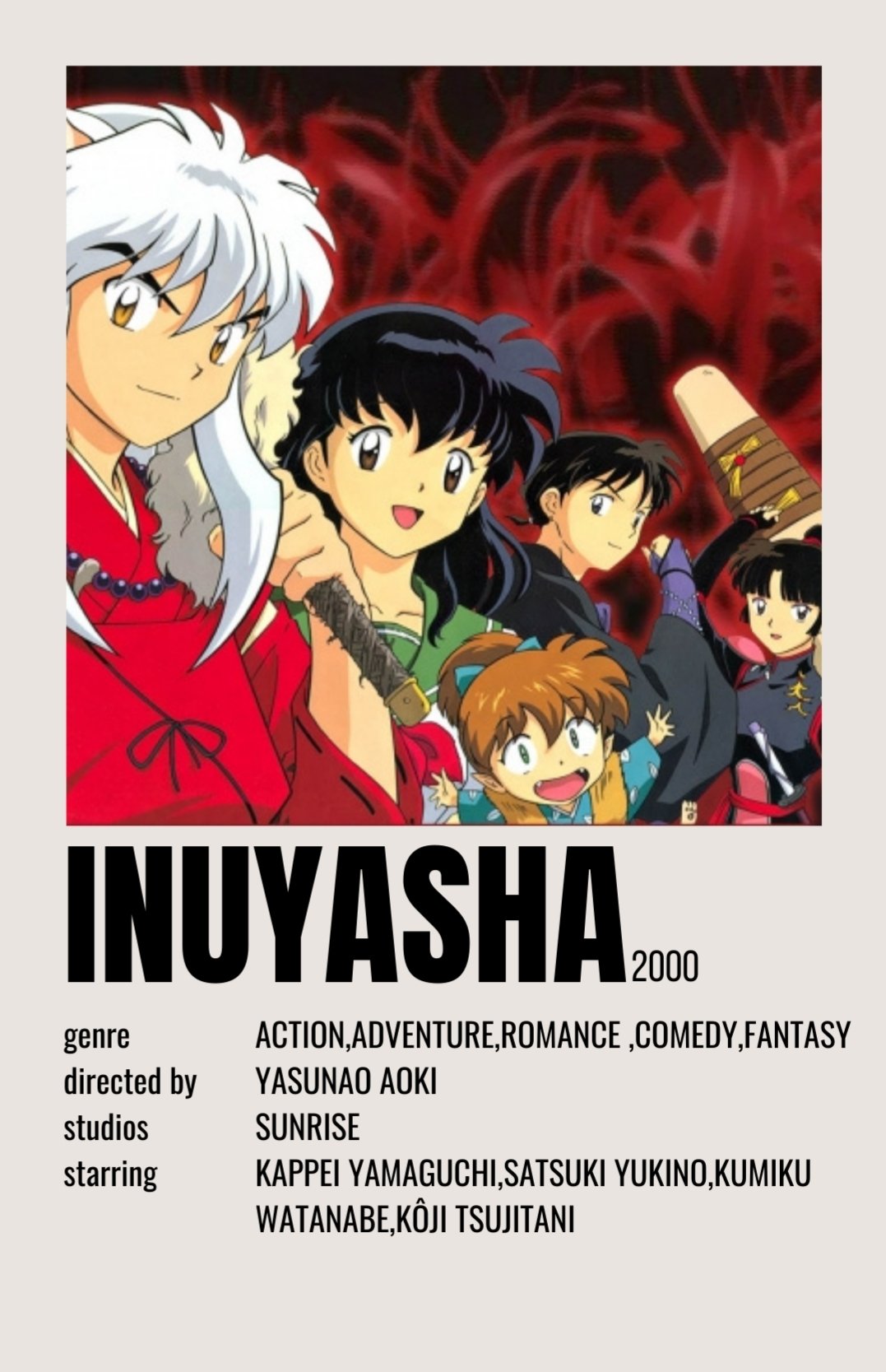 INUYASHA poster polaroid