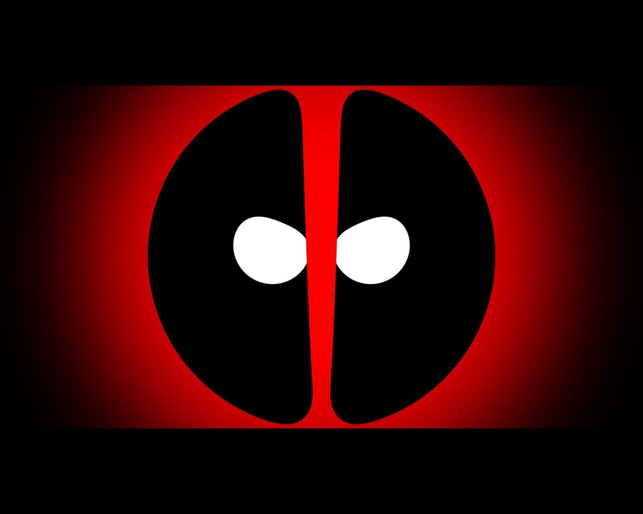 Image of the iconic Deadpool logo against a bold red background, representing the comic series Cable & Deadpool. The design features Deadpool's distinct mask with expressive eyes.