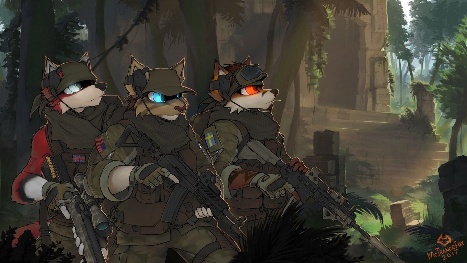 soldier gun furry (anthropomorphic) Animal artistic Image