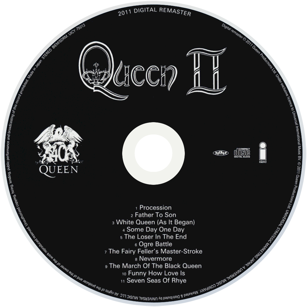 Группа квин альбомы. Queen II 1974. Группа Queen альбом Queen 2. Альбом Queen II 1974. Компакт-диск Queen II.