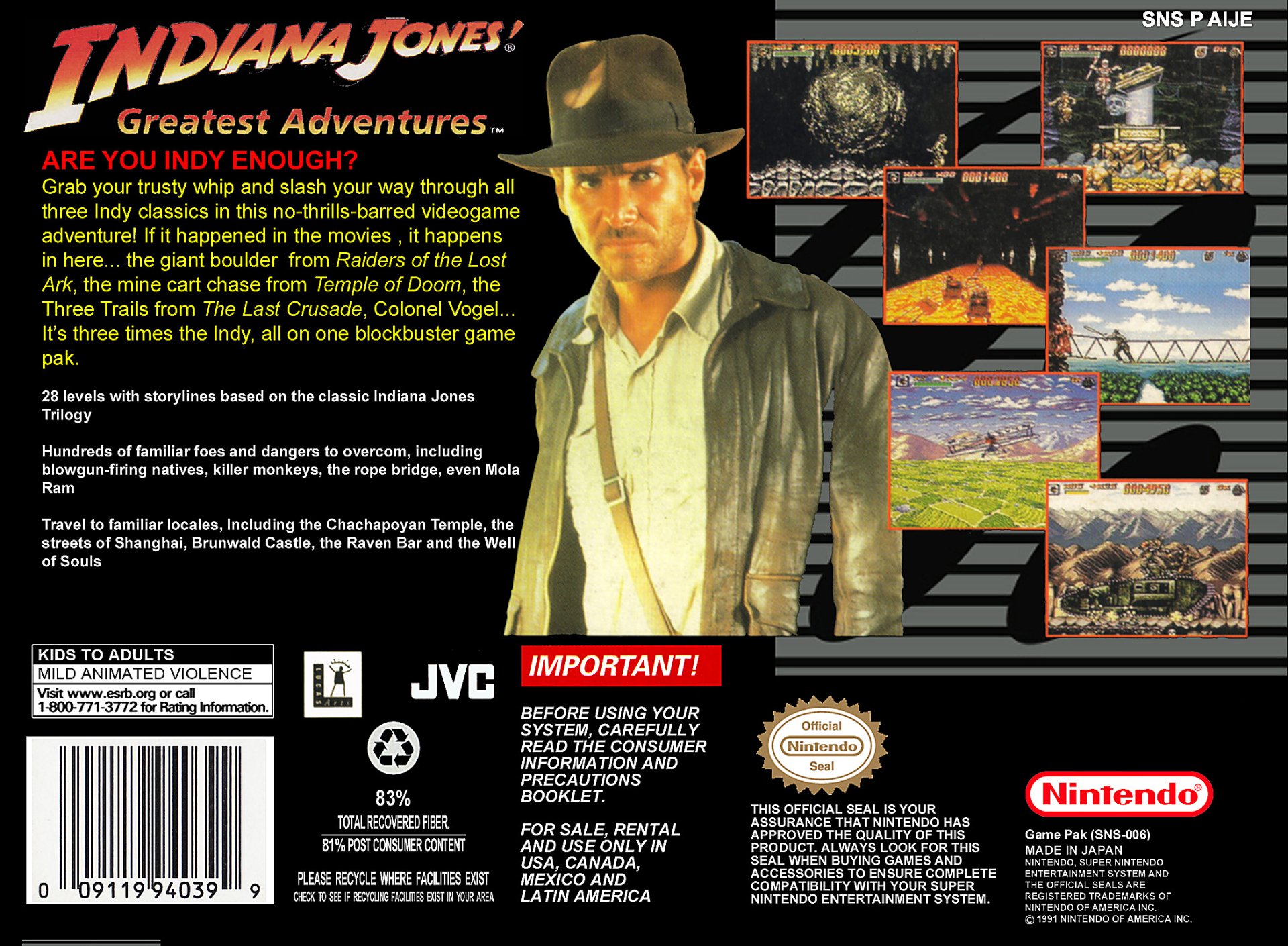 video game Indiana Jones' Greatest Adventures Image