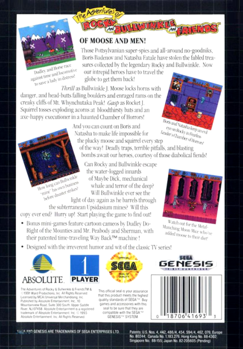 video game The Adventures of Rocky and Bullwinkle and Friends Image