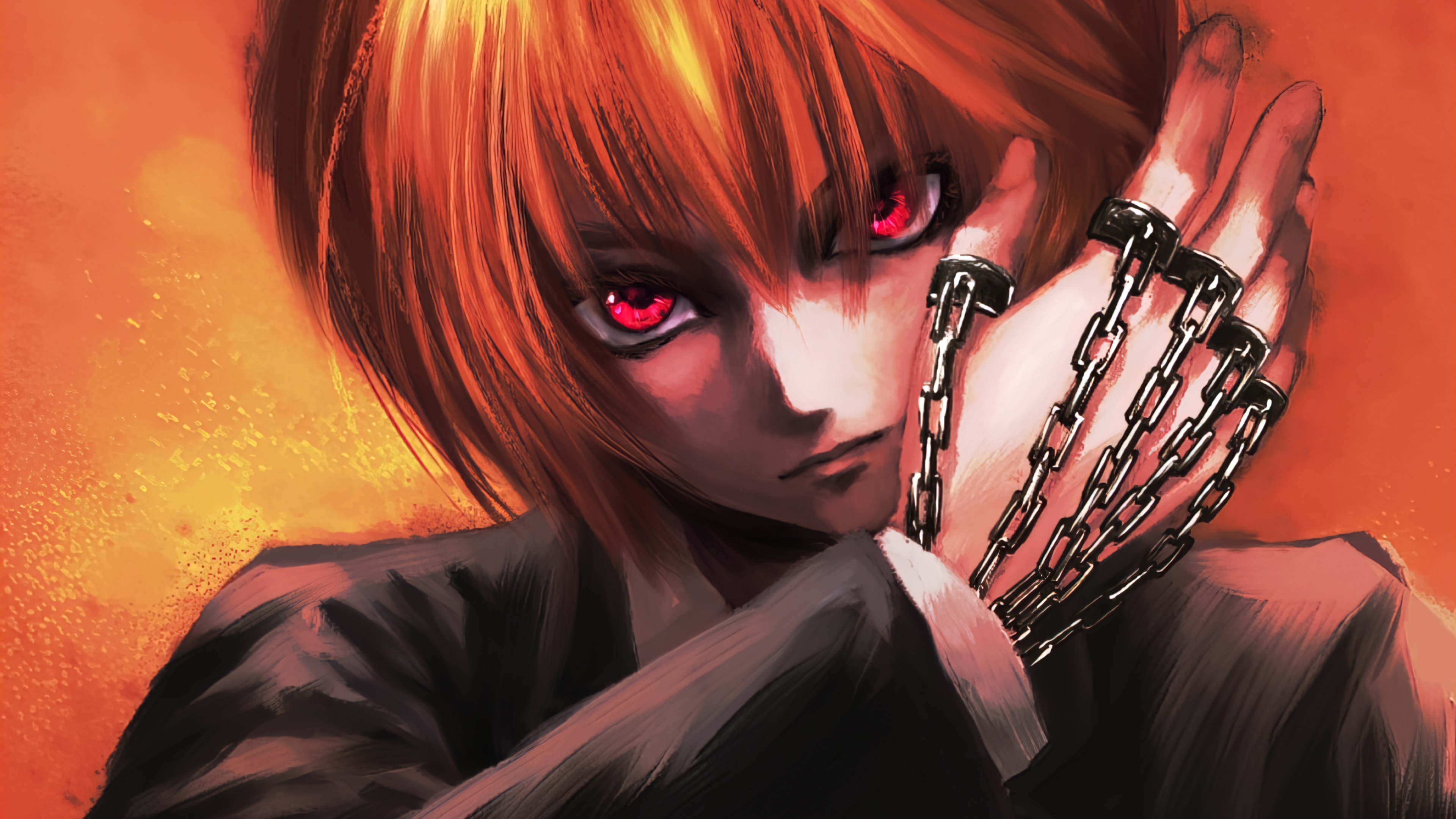 Detailed screenshot of kurapika from hunter x hunter