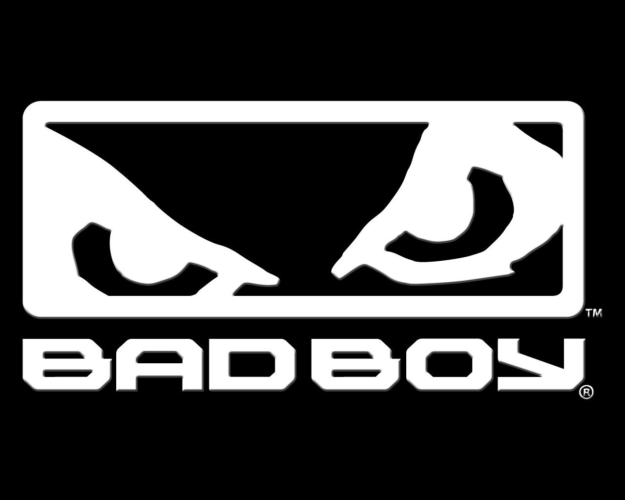 Logo of Bad Boy, a brand associated with MMA and mixed martial arts, featuring stylized eyes and bold typography on a black background.