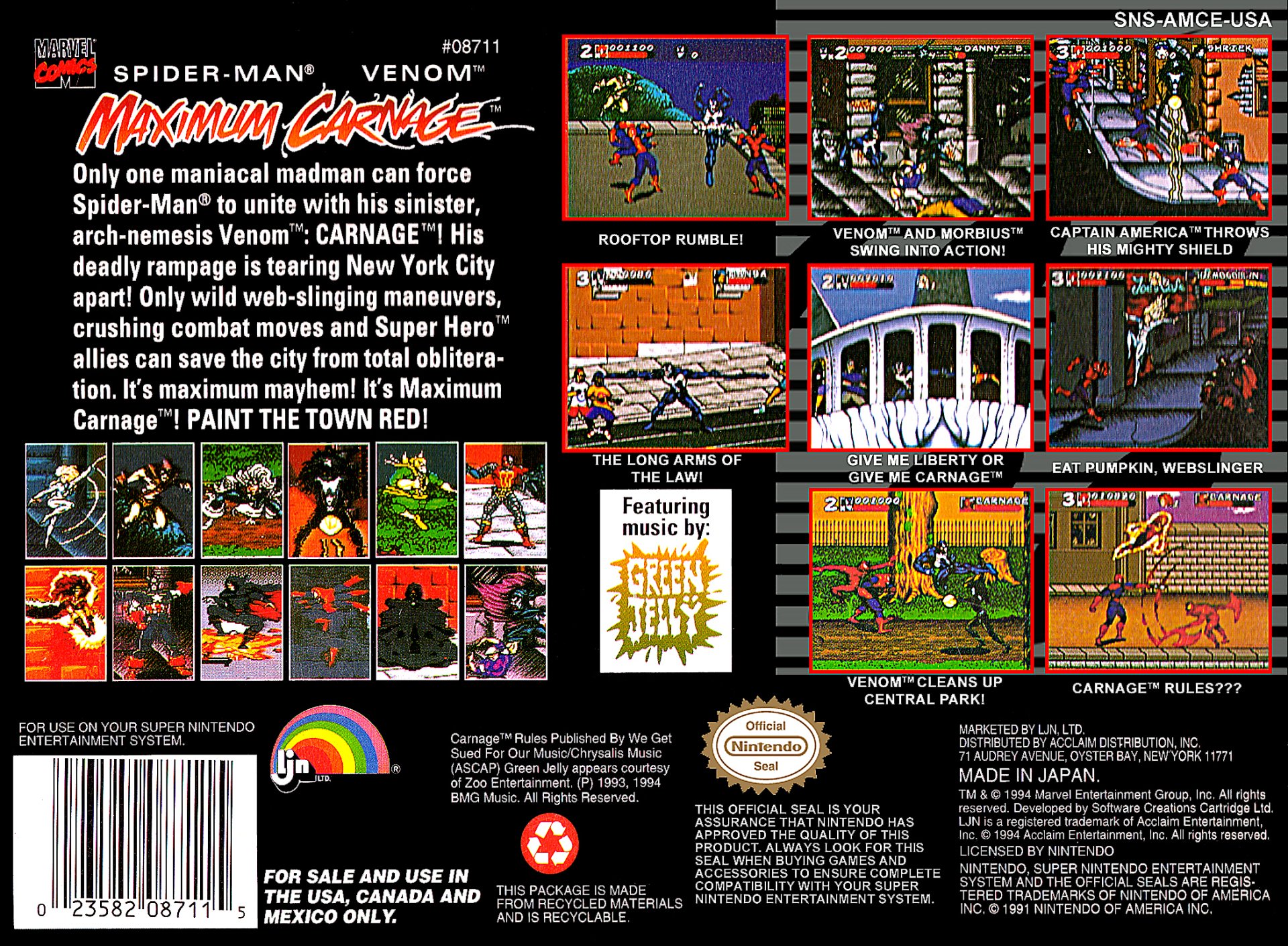 video game Spider-Man and Venom: Maximum Carnage Image